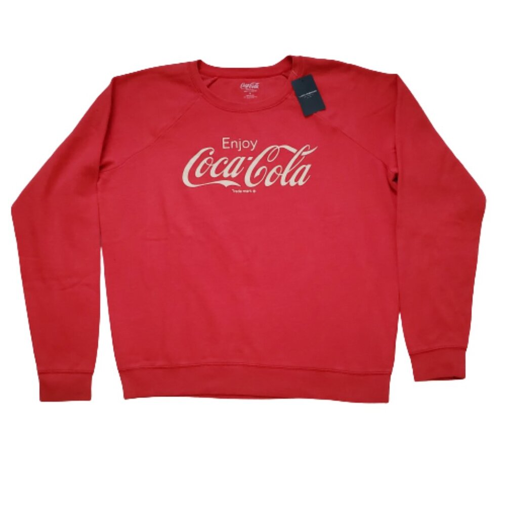 Lucky Brand Women's Coca-Cola Graphic Print Red Long Sleeve Sweater Size Medium - Picture 2 of 14